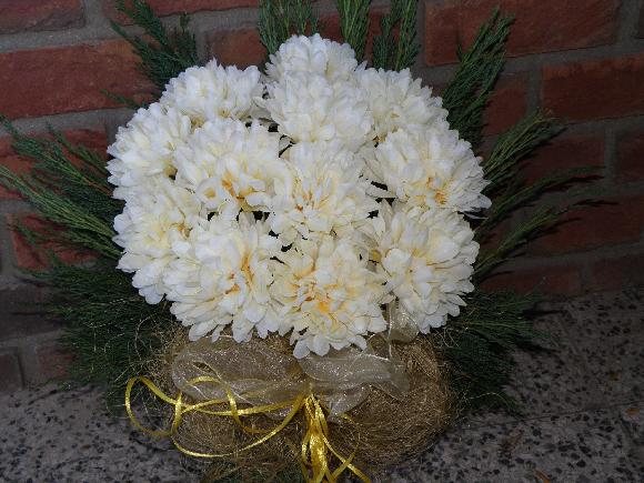 Květináč Krémové chryzantémy